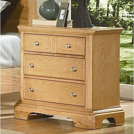 Casual 3 Drawer Nightstand